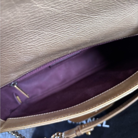 ⚜️⚜️Chanel Authentic Vintage Metallic Gold Quilted Chain Shoulder Bag ⚜️⚜️ - Picture 6 of 16